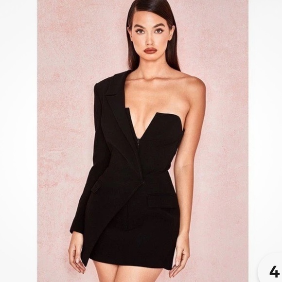 House of CB Elegant Black One Shoulder Dress - Picture 2 of 5